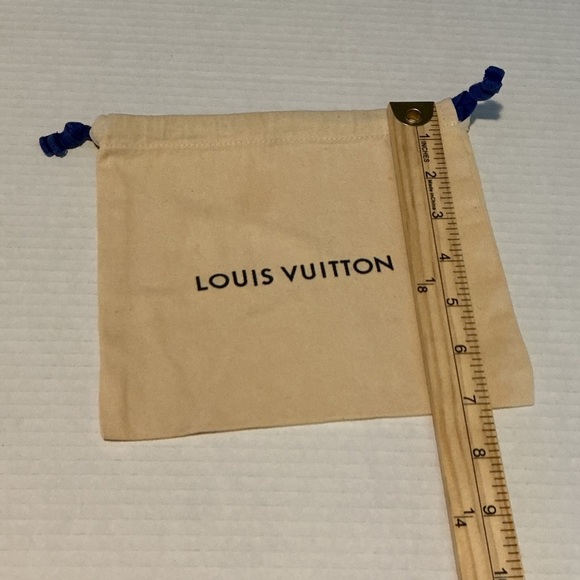 Authentic Louis Vuitton Cream empty bag with Blue Accents
